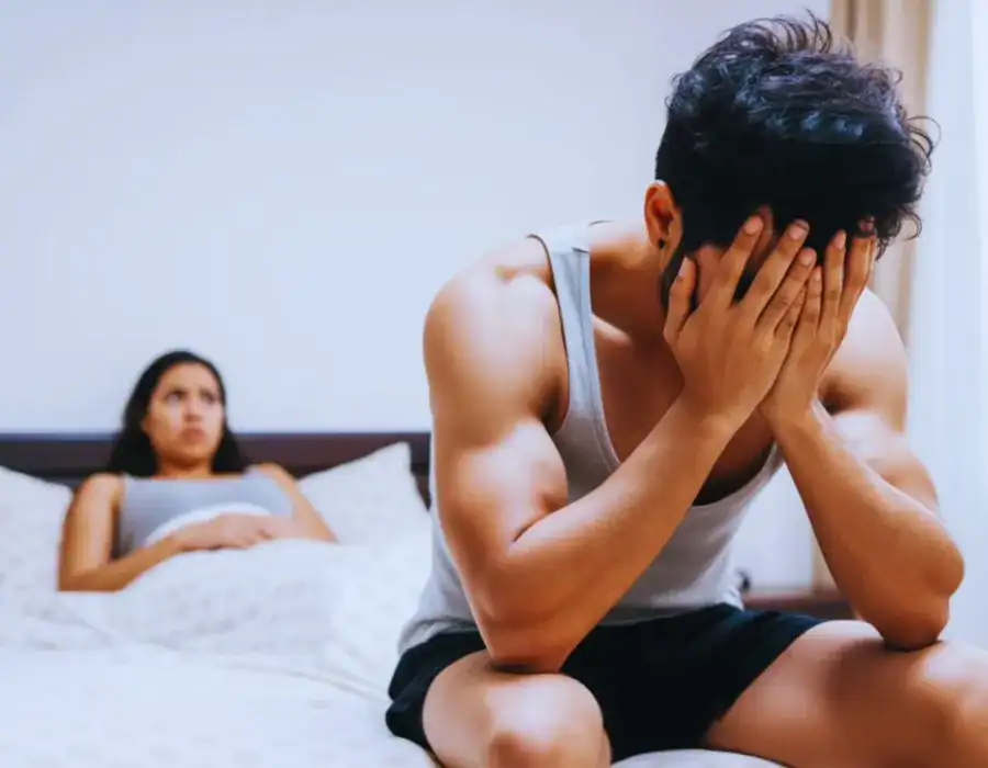Image of upset man in need of erectile dysfunction treatment Bere Regis
